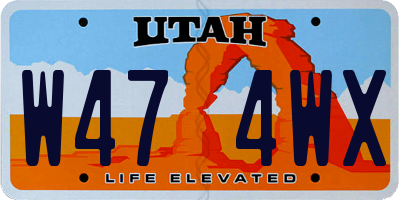UT license plate W474WX