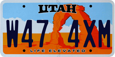 UT license plate W474XM