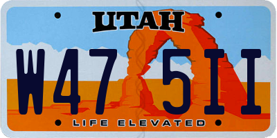 UT license plate W475II
