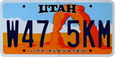 UT license plate W475KM