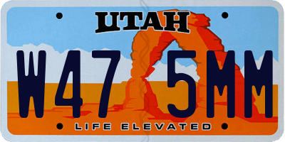 UT license plate W475MM