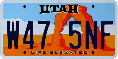 UT license plate W475NF