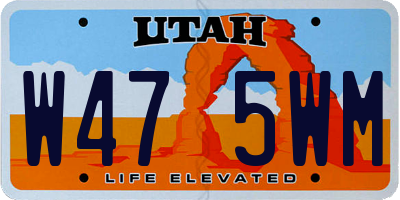 UT license plate W475WM