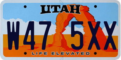UT license plate W475XX
