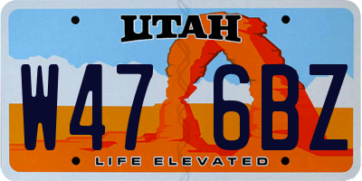 UT license plate W476BZ
