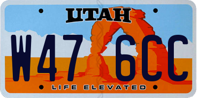 UT license plate W476CC