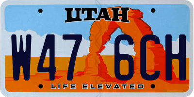 UT license plate W476CH