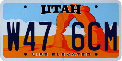UT license plate W476CM