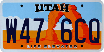 UT license plate W476CQ