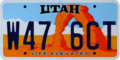 UT license plate W476CT