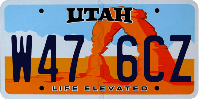 UT license plate W476CZ