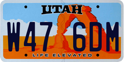 UT license plate W476DM