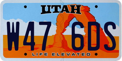 UT license plate W476DS