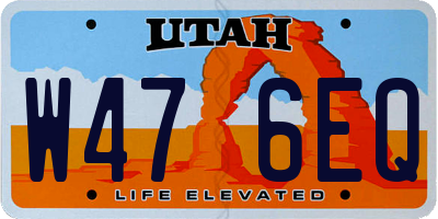 UT license plate W476EQ