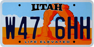 UT license plate W476HH