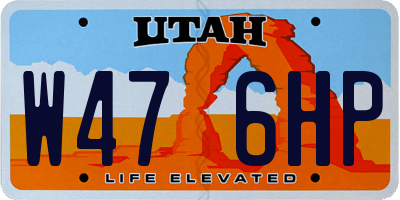 UT license plate W476HP