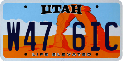 UT license plate W476IC