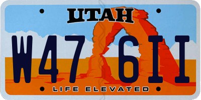 UT license plate W476II