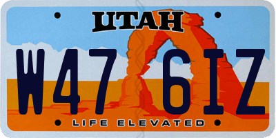 UT license plate W476IZ