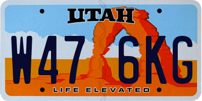 UT license plate W476KG