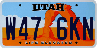 UT license plate W476KN