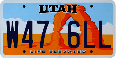 UT license plate W476LL