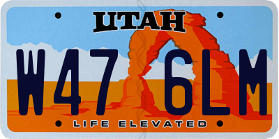UT license plate W476LM