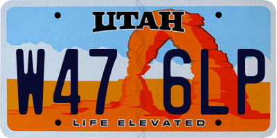 UT license plate W476LP