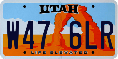 UT license plate W476LR