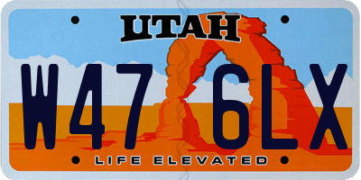 UT license plate W476LX