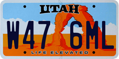 UT license plate W476ML