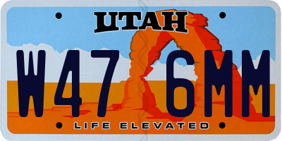 UT license plate W476MM
