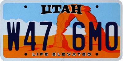UT license plate W476MO
