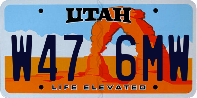 UT license plate W476MW