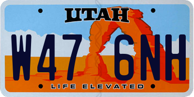 UT license plate W476NH