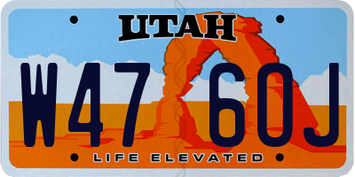 UT license plate W476OJ