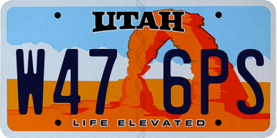UT license plate W476PS