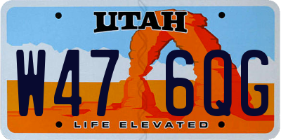 UT license plate W476QG