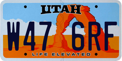UT license plate W476RF