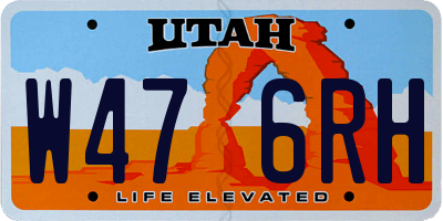 UT license plate W476RH