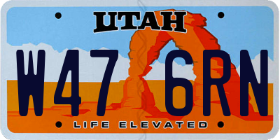 UT license plate W476RN