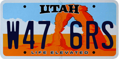 UT license plate W476RS