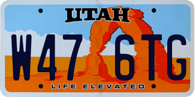 UT license plate W476TG