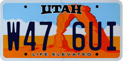 UT license plate W476UI