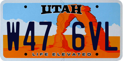 UT license plate W476VL