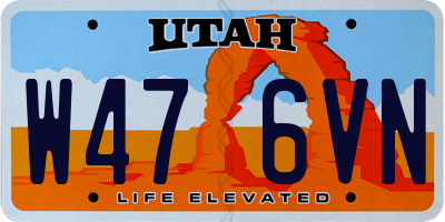 UT license plate W476VN