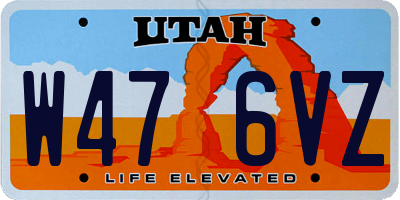 UT license plate W476VZ