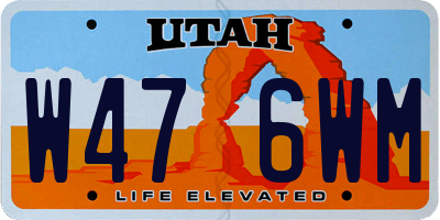 UT license plate W476WM