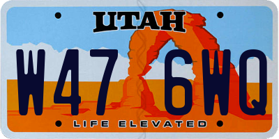 UT license plate W476WQ