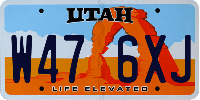 UT license plate W476XJ